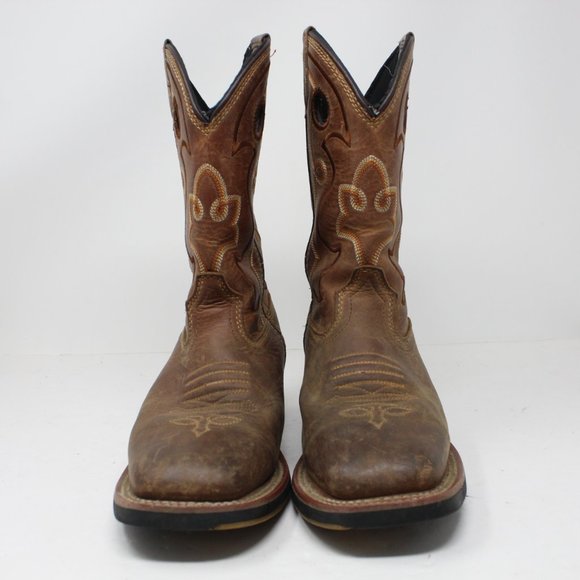 Dan Post Boots Women's 6M Brown Jesse Barnyard Square Toe Western Cowboy DP6052 - Picture 2 of 16